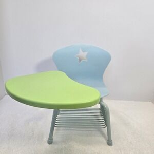 American Girl Doll School Chair W/ Desk For Classroom Blue & Green For 18" Dolls